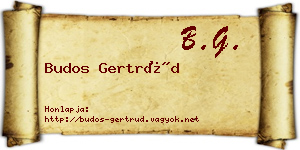 Budos Gertrúd névjegykártya